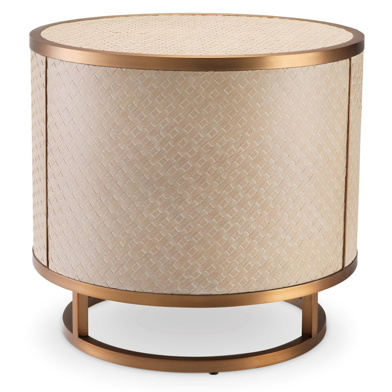 Приставной стол Eichholtz Side Table Napa Valley oak Бежевый Матовая латунь Приставной стол Eichholtz Side Table Napa Valley oak Бежевый Матовая латунь в Липецке | Loft Concept