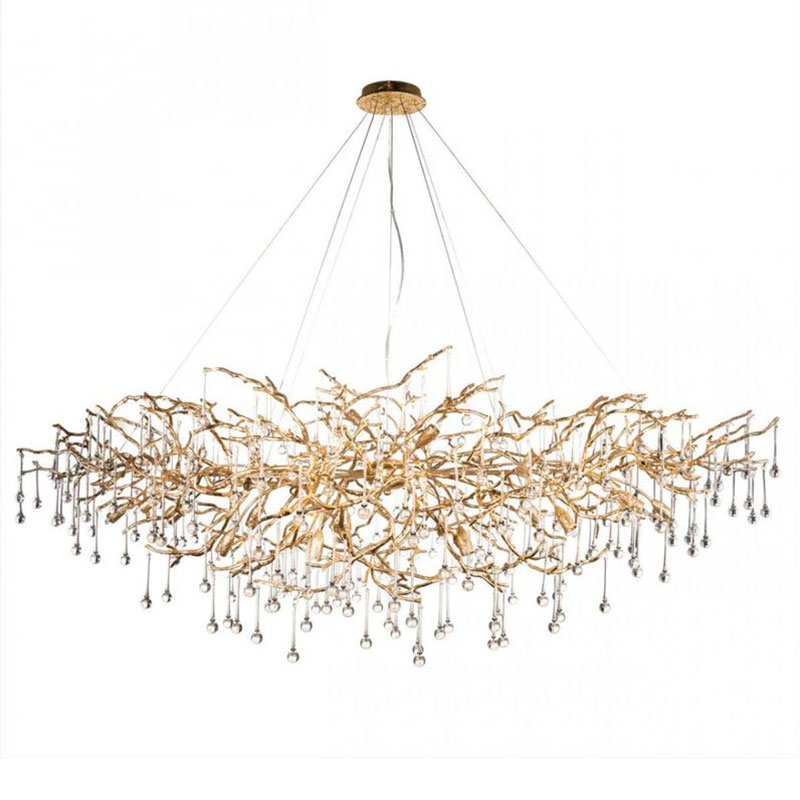 Люстра Crystal Drops bright Gold Золотой Люстра Crystal Drops bright Gold Золотой в Липецке | Loft Concept