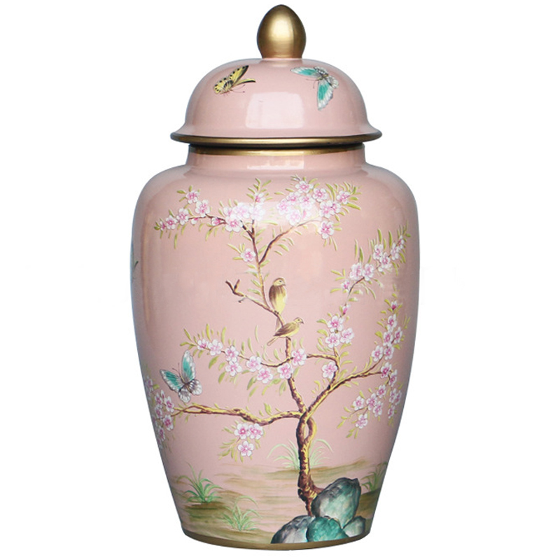 Ваза с крышкой Pink Tree Garden Vase Розовый Мульти в Липецке | Loft Concept 