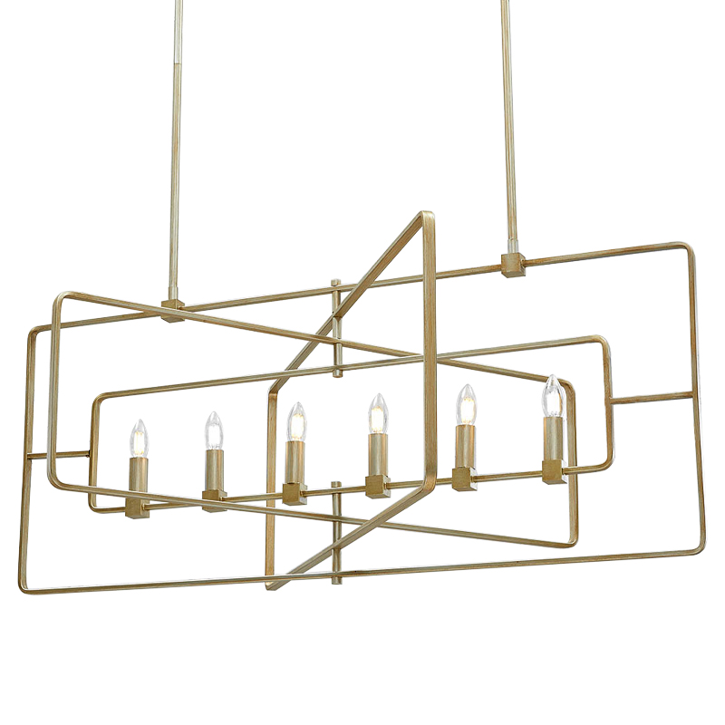 Люстра Macleod Linear Chandelier Золотой Люстра Macleod Linear Chandelier Золотой в Липецке | Loft Concept