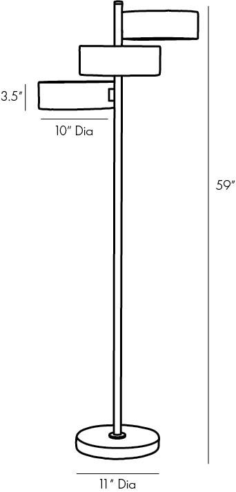 Торшер Arteriors HUTTON FLOOR LAMP Торшер Arteriors HUTTON FLOOR LAMP в Липецке