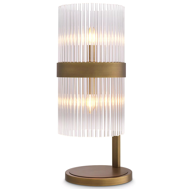 Настольная лампа Eichholtz Table Lamp Carnero Прозрачное Стекло Латунь Настольная лампа Eichholtz Table Lamp Carnero Прозрачное Стекло Латунь в Липецке | Loft Concept