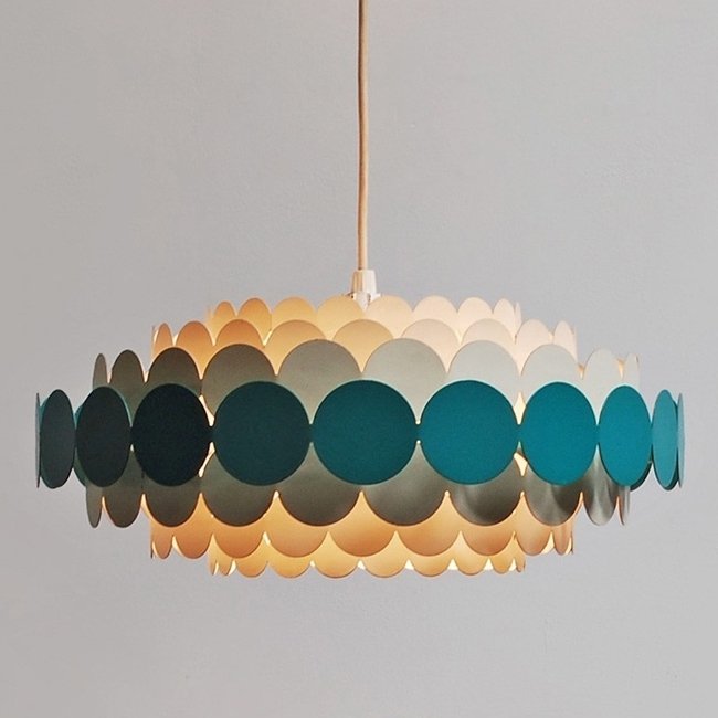 Люстра Doria Leuchten hanging lamp Бирюзовый Белый Люстра Doria Leuchten hanging lamp Бирюзовый Белый в Липецке | Loft Concept