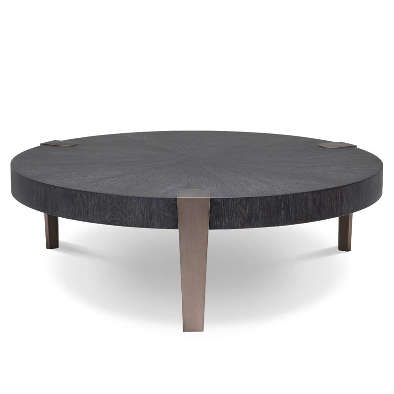 Кофейный стол Eichholtz COFFEE TABLE OXNARD Gray oak Серый Дуб Темная бронза в Липецке | Loft Concept 