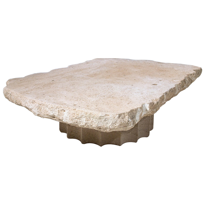 Кофейный стол Travertine Column Coffee Table Бежевый Песочный Кофейный стол Travertine Column Coffee Table Бежевый Песочный в Липецке | Loft Concept