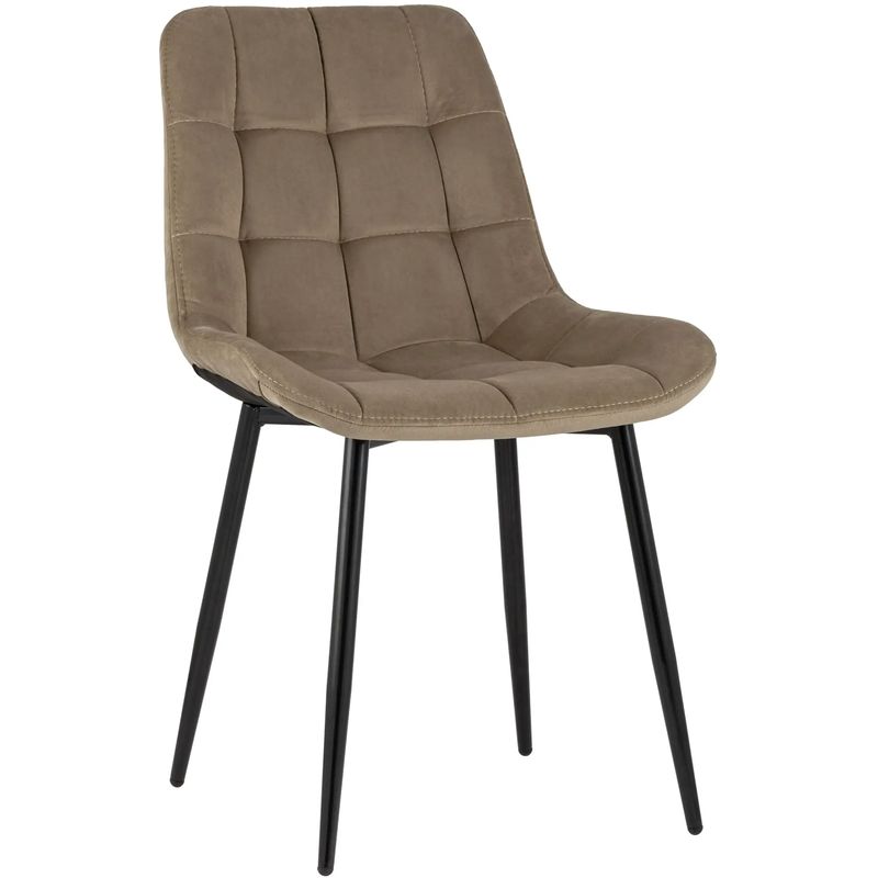 Стул NANCY Chair Коричневый Велюр Черные ножки Коричневый Черный Стул NANCY Chair Коричневый Велюр Черные ножки Коричневый Черный в Липецке | Loft Concept