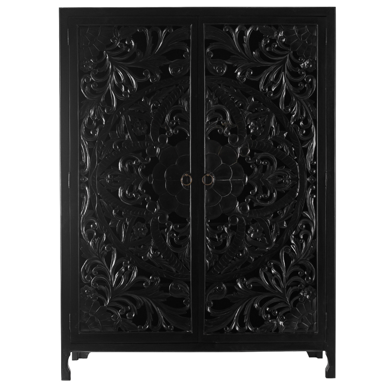 Шкаф Beauden Lace Cabinet Black Черный Шкаф Beauden Lace Cabinet Black Черный в Липецке | Loft Concept