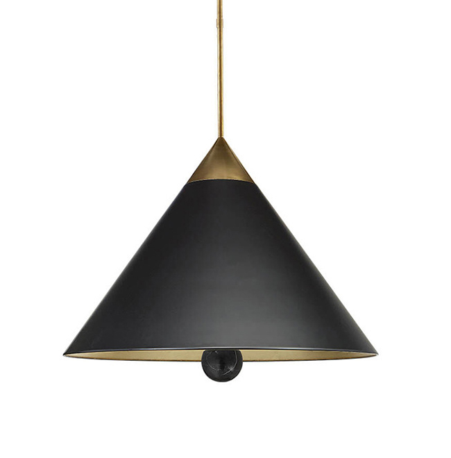 Подвесной светильник Cleo Pendant Brass & Black Черный Латунь Подвесной светильник Cleo Pendant Brass & Black Черный Латунь в Липецке | Loft Concept