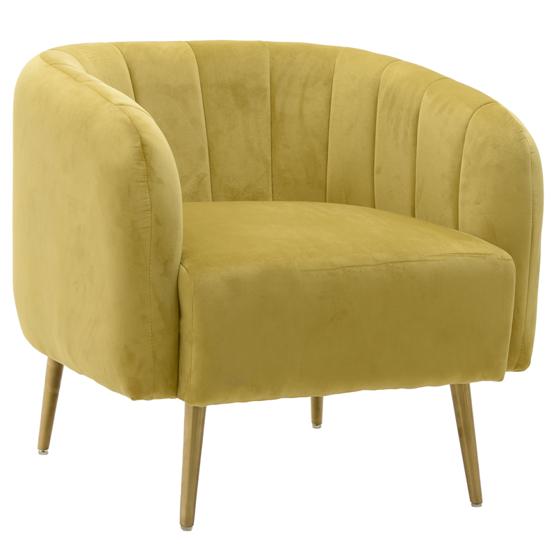 Кресло Donsia Armchair yellow Желтый Золотой Кресло Donsia Armchair yellow Желтый Золотой в Липецке | Loft Concept