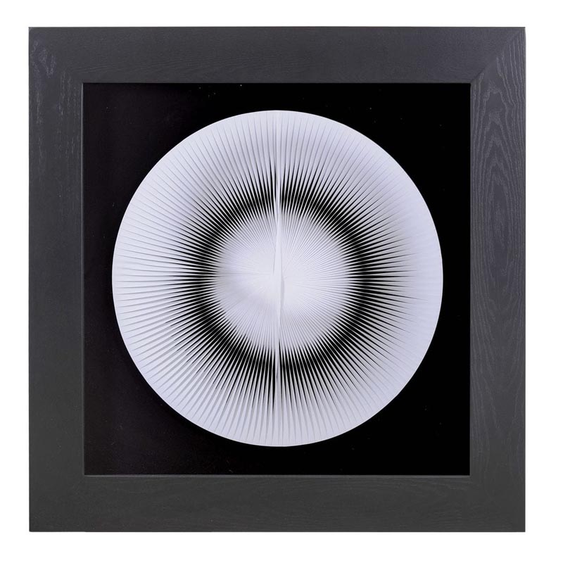 Панно Guinevere optical circle Серебряный Черный Панно Guinevere optical circle Серебряный Черный в Липецке | Loft Concept