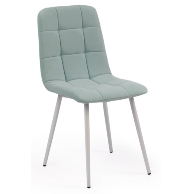 Стул Nancy Velour Light Blue Chair Светло-голубой Черный Стул Nancy Velour Light Blue Chair Светло-голубой Черный в Липецке | Loft Concept