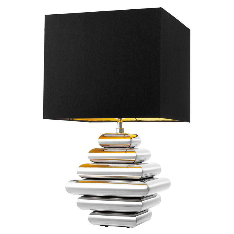 Настольная лампа Eichholtz Table Lamp Belmond Никель Черный Настольная лампа Eichholtz Table Lamp Belmond Никель Черный в Липецке | Loft Concept