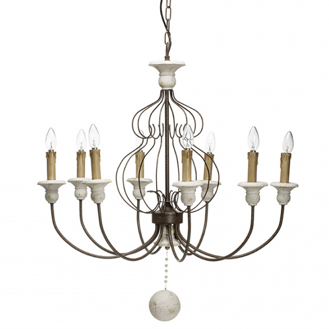 Люстра Vinta chandelier Белый Темная бронза Люстра Vinta chandelier Белый Темная бронза в Липецке | Loft Concept