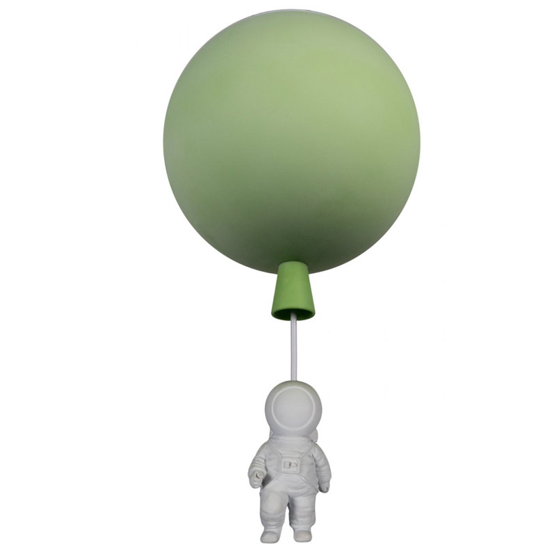Потолочный светильник Cosmonaut green ball Белый Зеленый Потолочный светильник Cosmonaut green ball Белый Зеленый в Липецке | Loft Concept