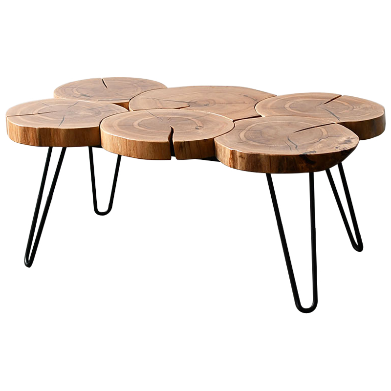Кофейный стол Harun Industrial Metal Rust Coffee Table Коричневый Черный Кофейный стол Harun Industrial Metal Rust Coffee Table Коричневый Черный в Липецке | Loft Concept