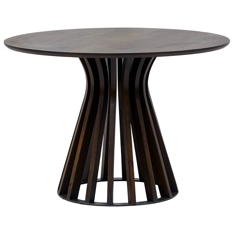 Обеденный круглый стол Seamus Brown Wood Dining Table Коричневый Обеденный круглый стол Seamus Brown Wood Dining Table Коричневый в Липецке | Loft Concept