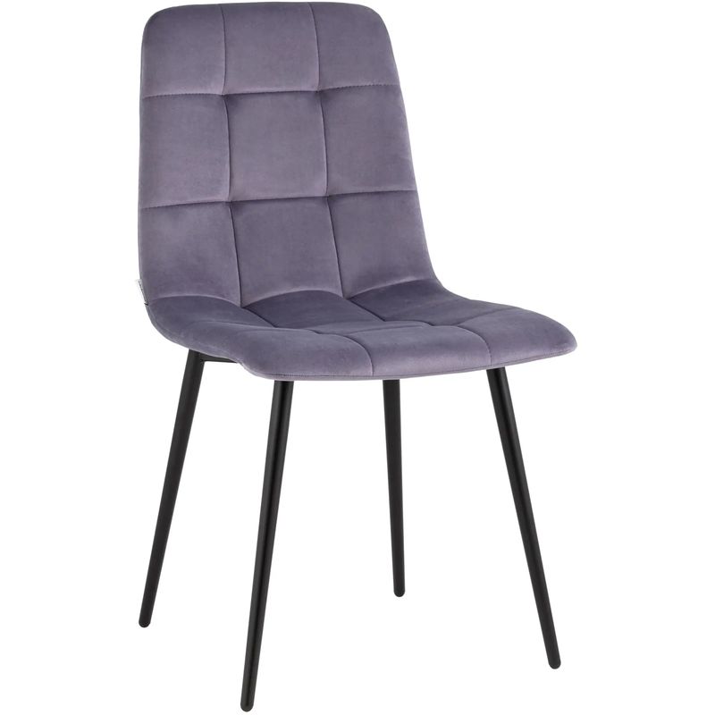 Стул NANCY Chair Пыльно-Сиреневый Велюр Сиреневый Черный Стул NANCY Chair Пыльно-Сиреневый Велюр Сиреневый Черный в Липецке | Loft Concept