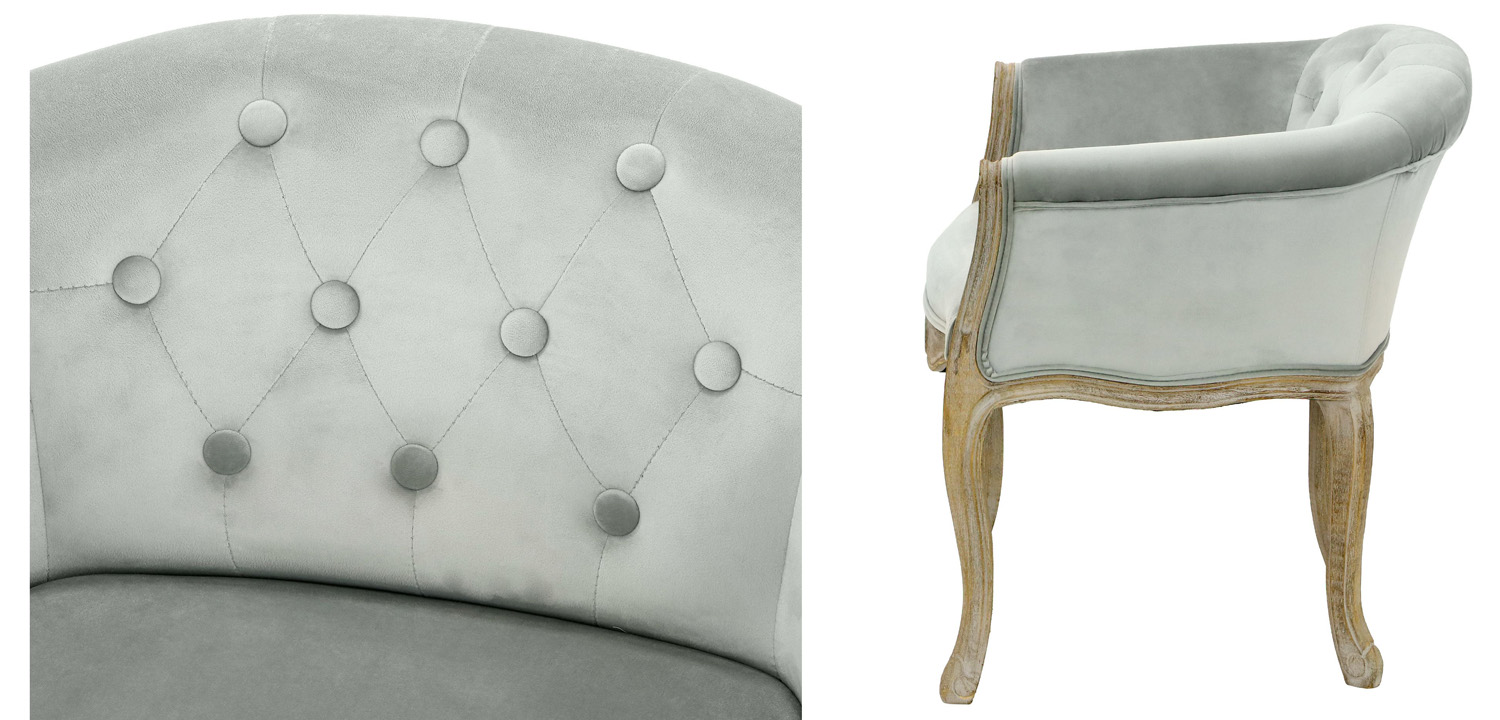 Кресло French Provence Armchair Roderic light blue - фото №1