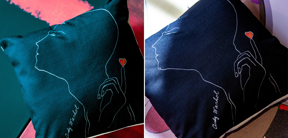 Декоративная подушка White Silhouette Lover Pillow Декоративная подушка White Silhouette Lover Pillow - Loft-Concept в Липецке