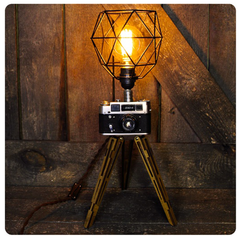 Настольная лампа Retro Camera Черный Настольная лампа Retro Camera Черный в Липецке | Loft Concept