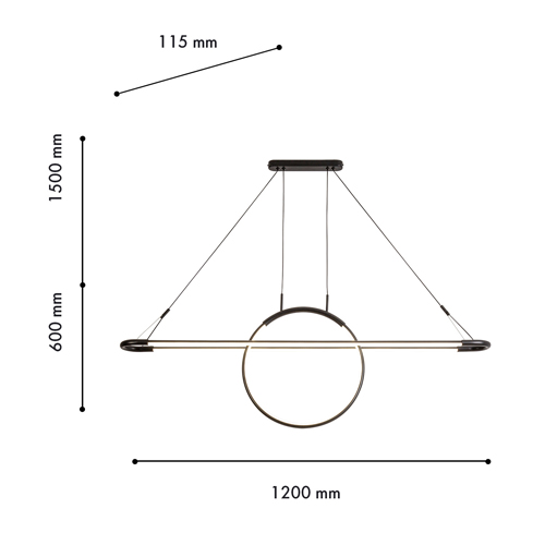 Светодиодная люстра Black LED Circle and Oval Lamp Светодиодная люстра Black LED Circle and Oval Lamp в Липецке