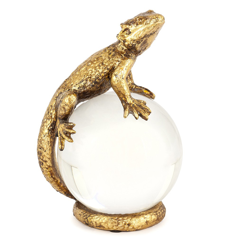 Статуэтка PAPERWEIGHT LIZARD Белый Бронза Статуэтка PAPERWEIGHT LIZARD Белый Бронза в Липецке | Loft Concept