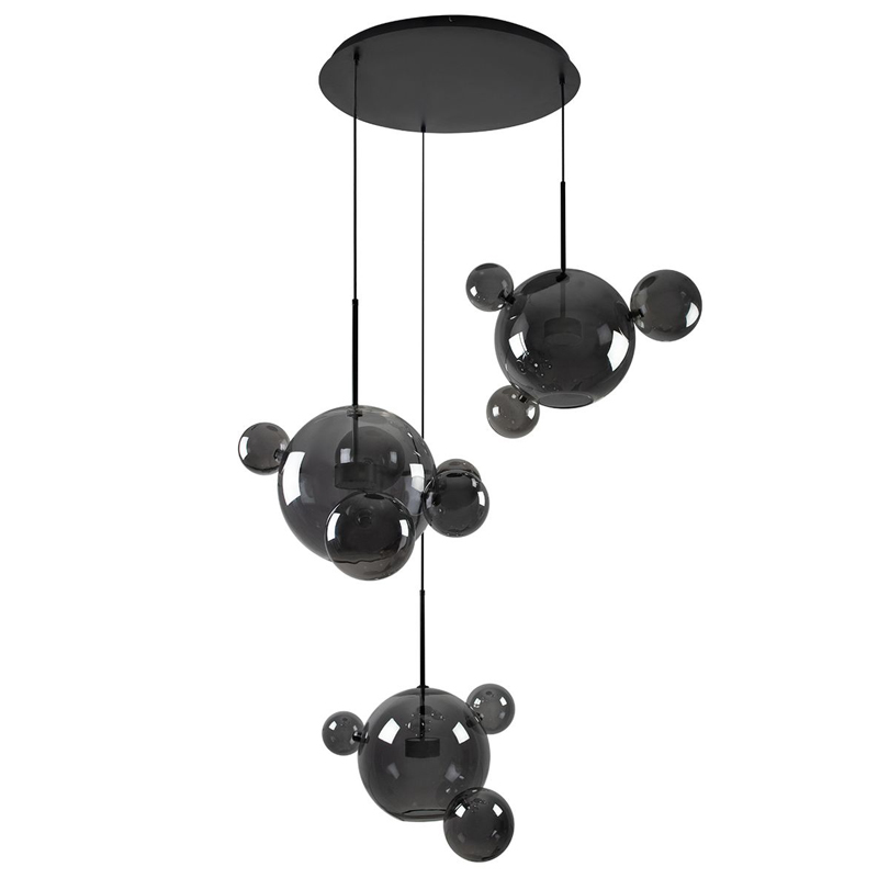 Люстра Bolle Circular Chandelier 14 BUBBLE Giopato & Coombes smoky Дымчатый (Smoke) Люстра Bolle Circular Chandelier 14 BUBBLE Giopato & Coombes smoky Дымчатый (Smoke) в Липецке | Loft Concept