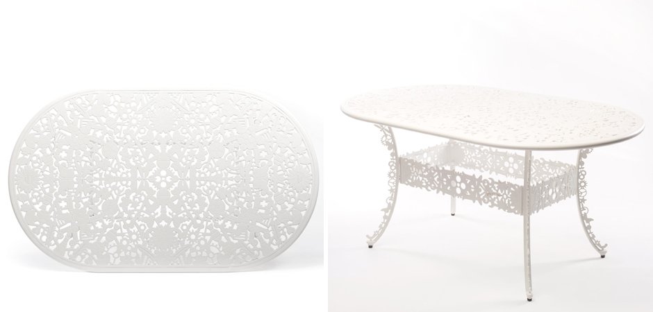 Обеденный стол Industry Collection ALUMINIUM OVAL TABLE – WHITE Обеденный стол Industry Collection ALUMINIUM OVAL TABLE – WHITE - Loft-Concept в Липецке