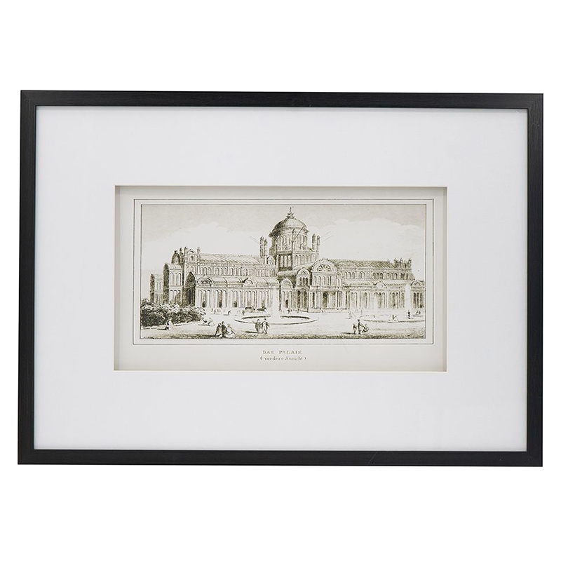 Картина с изображением здания Roman paintings Черный Картина с изображением здания Roman paintings Черный в Липецке | Loft Concept