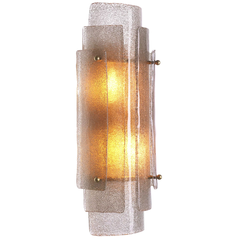 Бра Eichholtz Wall Lamp Sylvester Латунь Стекло Смок Бра Eichholtz Wall Lamp Sylvester Латунь Стекло Смок в Липецке | Loft Concept