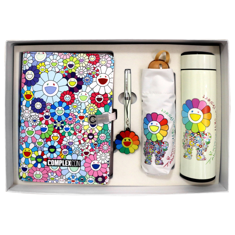 Набор TAKASHI MURAKAMI Зонт раскладной, блокнот, термос и ручка Мульти Набор TAKASHI MURAKAMI Зонт раскладной, блокнот, термос и ручка Мульти в Липецке | Loft Concept