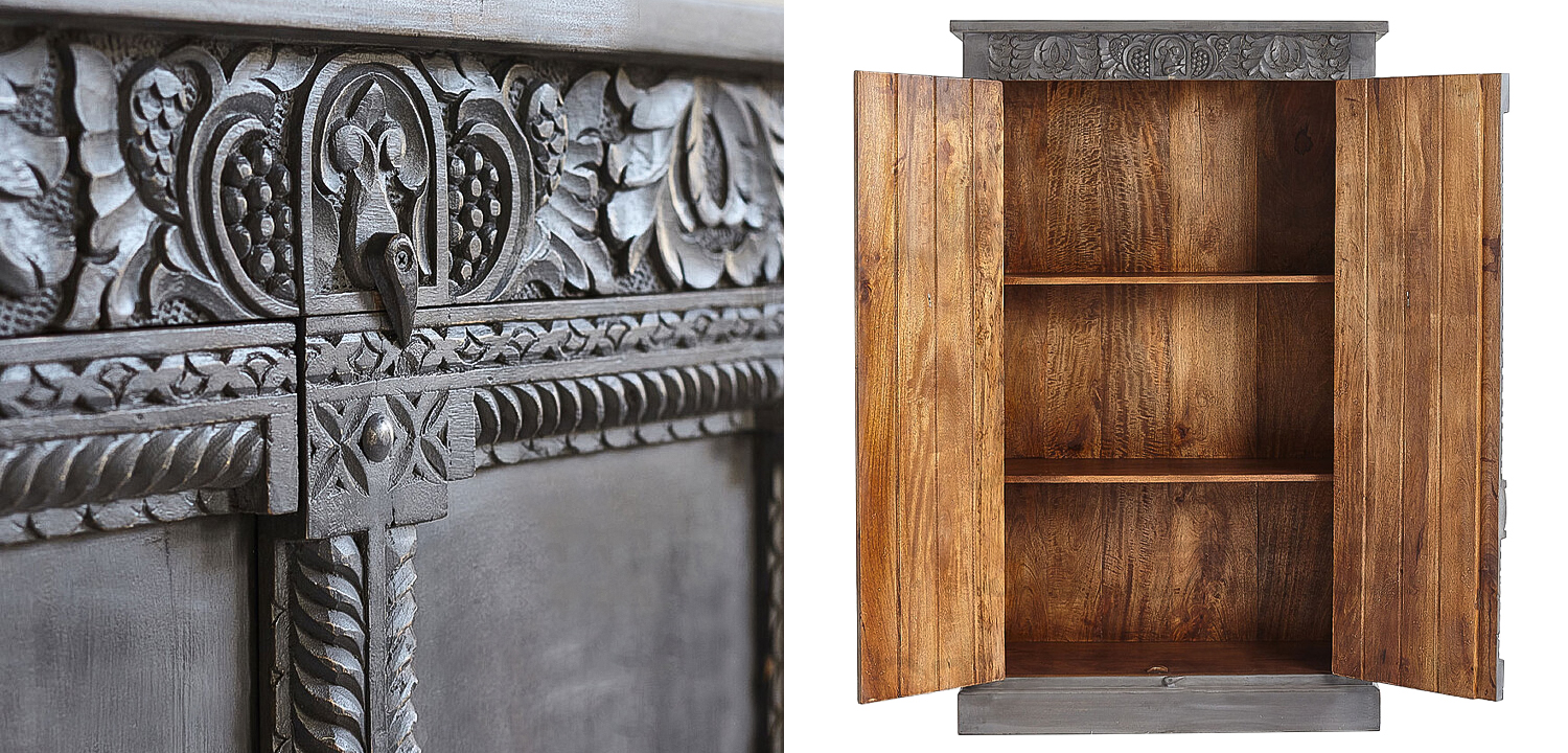 Шкаф Sudarshan Grey Mango Wardrobe - фото №1