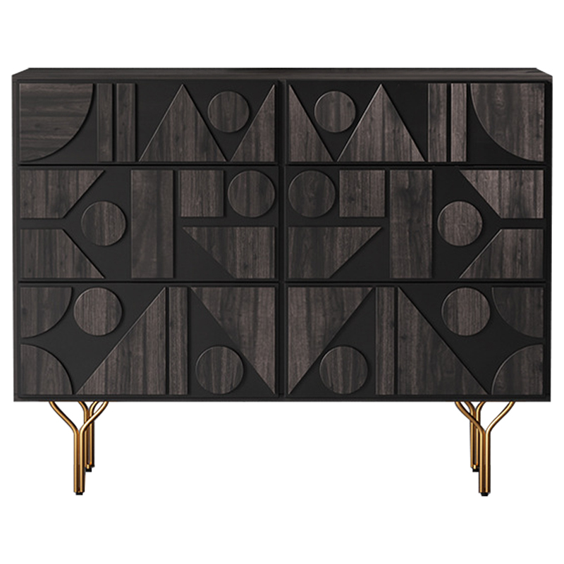Комод Adnan Chest of Drawers Коричневый Золотой Комод Adnan Chest of Drawers Коричневый Золотой в Липецке | Loft Concept