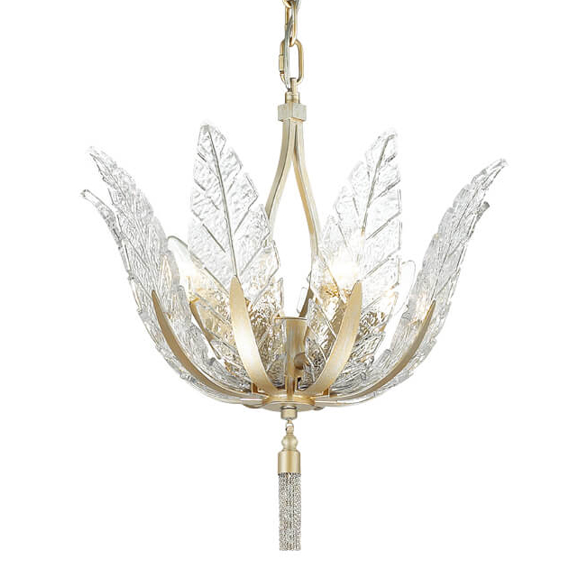 Люстра Glass Petals Chandelier 36 Золотой Прозрачный (Transparent) Люстра Glass Petals Chandelier 36 Золотой Прозрачный (Transparent) в Липецке | Loft Concept