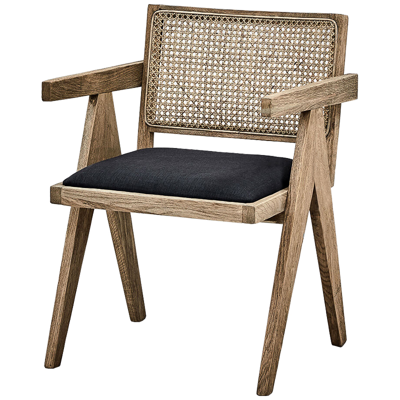 Стул Rattan Braid Stool Бежево-серый Графит Стул Rattan Braid Stool Бежево-серый Графит в Липецке | Loft Concept