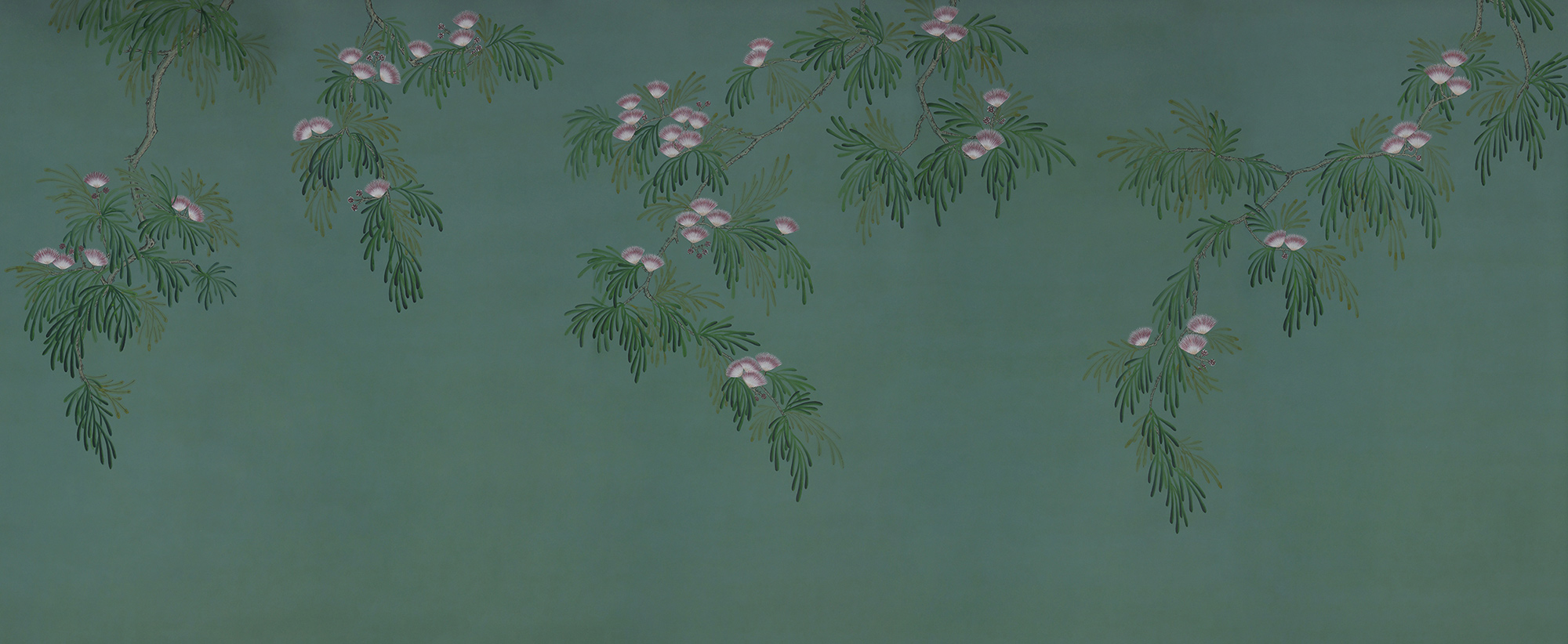 Обои ручная роспись Silk Tree Blossom on Sung Green Williamsburg Обои ручная роспись Silk Tree Blossom on Sung Green Williamsburg - постер Loft-Concept в Липецке