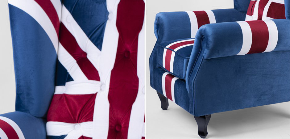 Кресло Armchair Union Jack velvet Кресло Armchair Union Jack velvet - Loft-Concept в Липецке