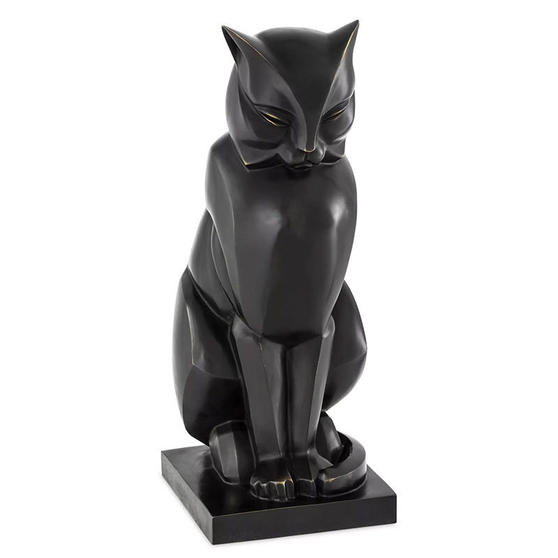 Декоративная статуэтка Eichholtz Cat Art Deco Темная бронза Декоративная статуэтка Eichholtz Cat Art Deco Темная бронза в Липецке | Loft Concept