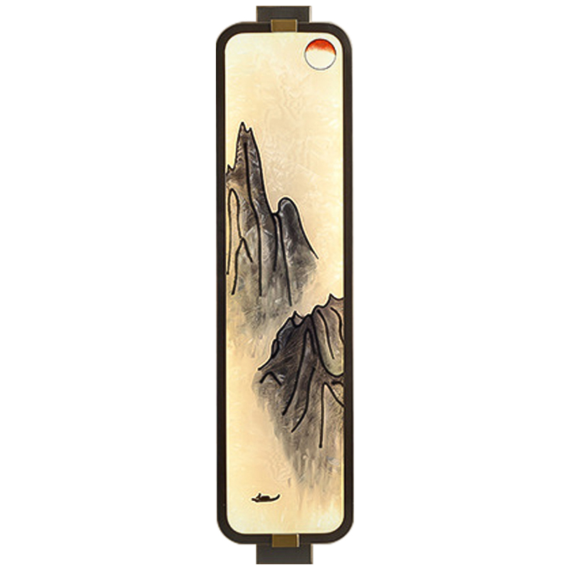Настенный светильник Mountains Oriental Scenes Wall Lamp Темная медь Бежевый Черный Красный Настенный светильник Mountains Oriental Scenes Wall Lamp Темная медь Бежевый Черный Красный в Липецке | Loft Concept