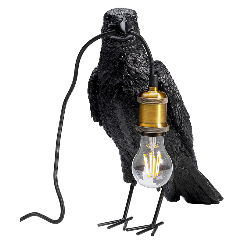 Настольная лампа Ворона Black Crow Черный Настольная лампа Ворона Black Crow Черный в Липецке | Loft Concept