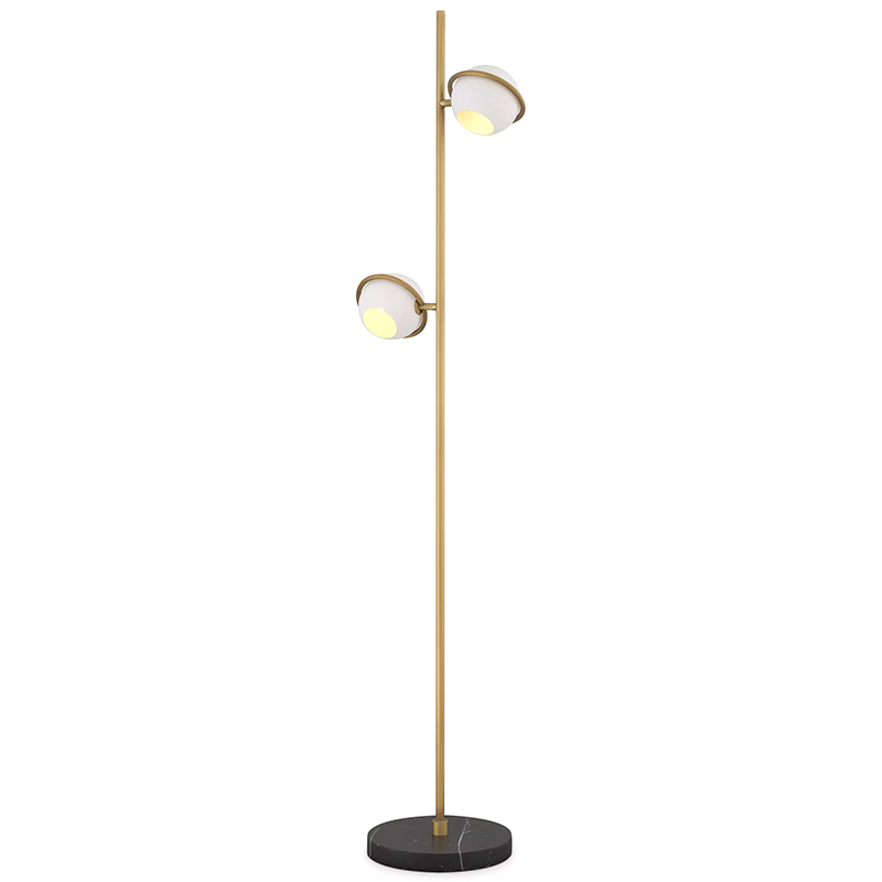 Торшер Eichholtz Floor Lamp Aprillia Золотой Белый Черный Мрамор Nero Торшер Eichholtz Floor Lamp Aprillia Золотой Белый Черный Мрамор Nero в Липецке | Loft Concept