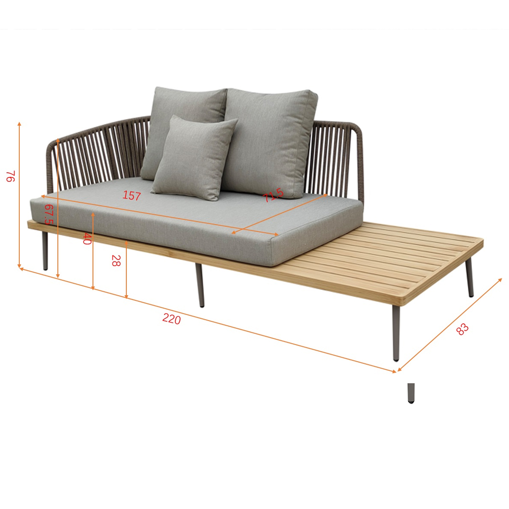 Диван трехместный уличный Street Comfort серый Диван трехместный уличный Street Comfort серый в Липецке