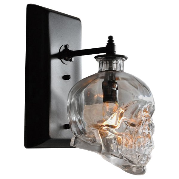 Бра Череп Glass Skull Черный матовый Бра Череп Glass Skull Черный матовый в Липецке | Loft Concept