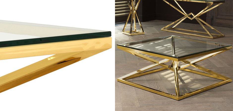Журнальный стол Eichholtz Coffee Table Connor Gold Журнальный стол Eichholtz Coffee Table Connor Gold - Loft-Concept в Липецке