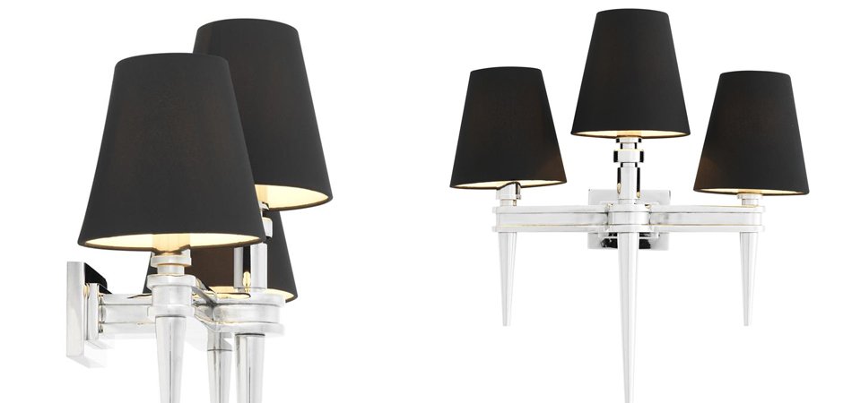 Бра Wall Lamp Waterloo Triple Nickel Бра Wall Lamp Waterloo Triple Nickel - Loft-Concept в Липецке