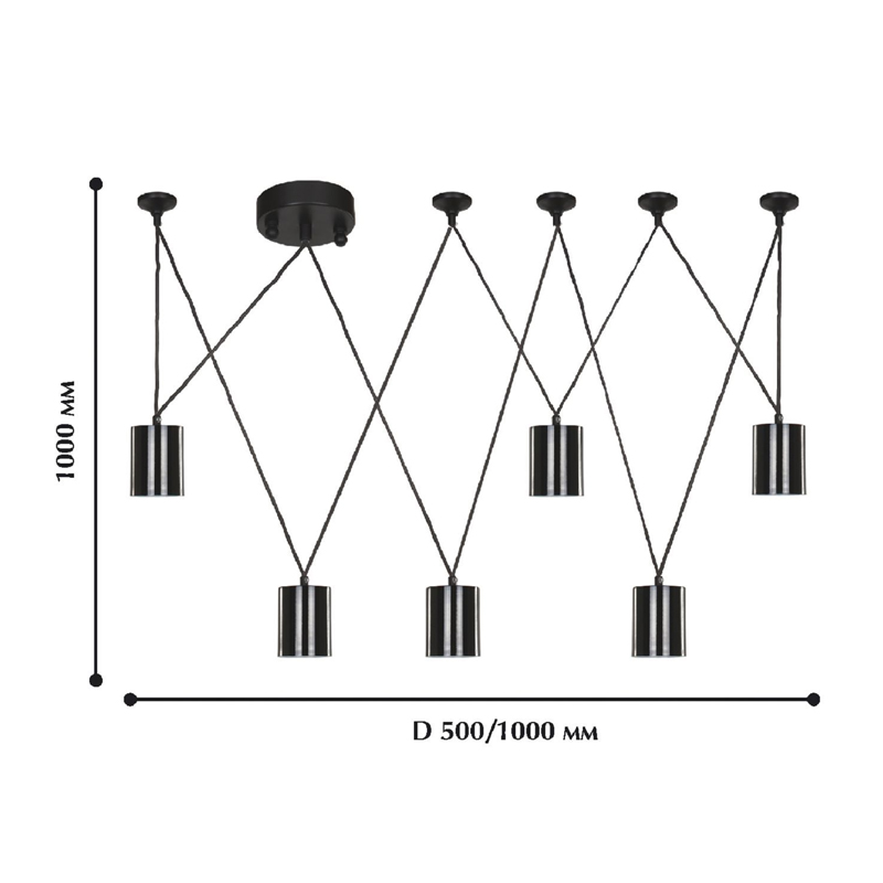 Черная каскадная люстра Wireflow Suspension Черная каскадная люстра Wireflow Suspension в Липецке
