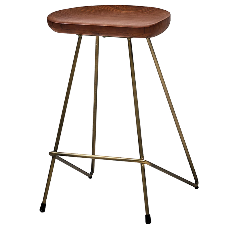 Барный стул Foester Wood Stool Бронза Коричневый Барный стул Foester Wood Stool Бронза Коричневый в Липецке | Loft Concept