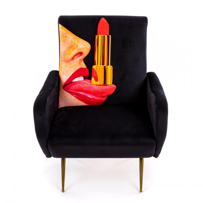 Кресло Seletti Armchair Tongue Black Черный Мульти Кресло Seletti Armchair Tongue Black Черный Мульти в Липецке | Loft Concept