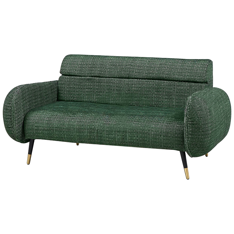 Диван Hebert Sofa Green M Зеленый Зеленый Черный Латунь в Липецке | Loft Concept 