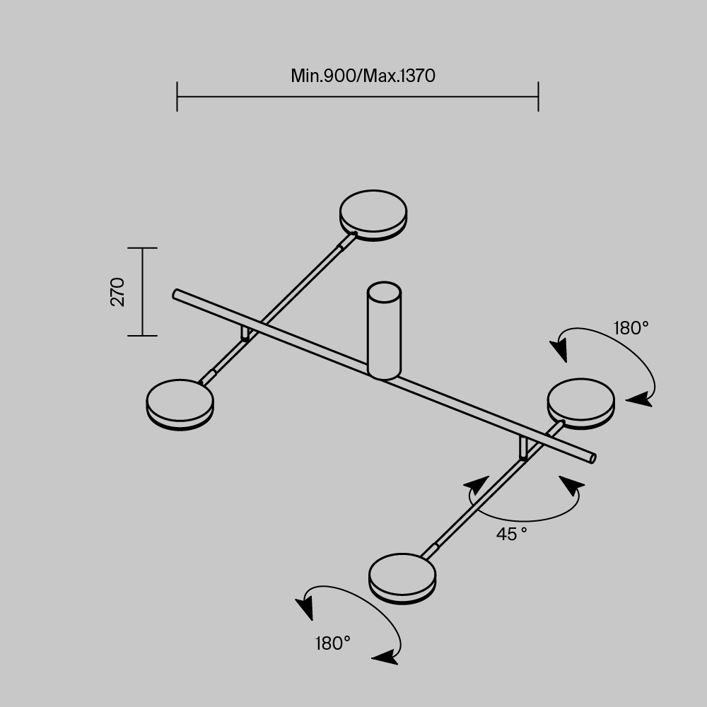 Потолочный светильник Fad 3000К 26Вт в Липецке
